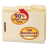 Supertab Reinforced Guide Height 2-fastener Folders, 1-3-cut Tabs, Letter Size, 14 Pt. Manila, 50-box