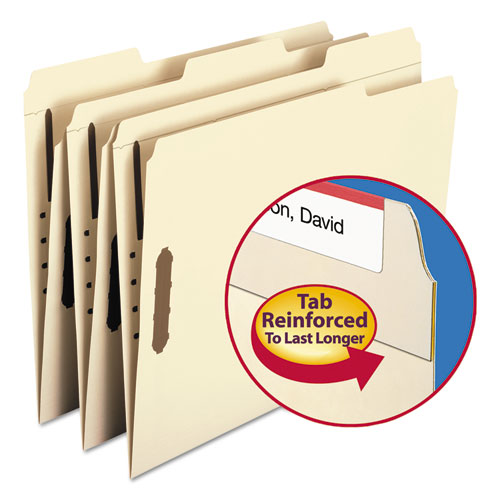 Top Tab 2-fastener Folders, 1-3-cut Tabs, Letter Size, 11 Pt. Manila, 50-box
