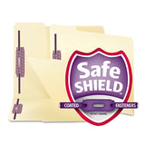 Manila 2-fastener Folders With Two Safeshield Coated Fasteners, 1-3-cut Tabs, Letter Size, 50-box