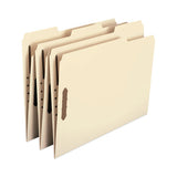 Top Tab Heavyweight Manila Fastener Folders, 2 Fasteners, Letter Size, Manila Exterior, 50-box