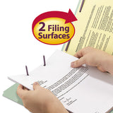 Recycled Pressboard Folders With Two Safeshield Coated Fasteners, 1-3-cut Tabs, 3" Expansion, Letter Size, Gray-green, 25-box