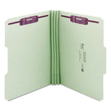 Recycled Pressboard Folders With Two Safeshield Coated Fasteners, 1-3-cut Tabs, 3" Expansion, Letter Size, Gray-green, 25-box