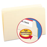 Reinforced Tab Manila File Folders, Straight Tab, Legal Size, 11 Pt. Manila, 100-box