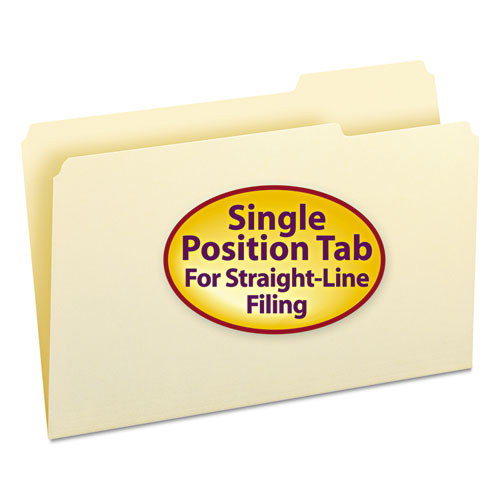 Manila File Folders, 1-3-cut Tabs, Right Position, Legal Size, 100-box