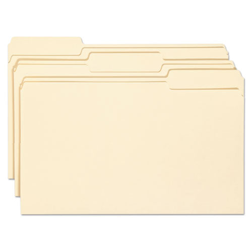 Top Tab File Folders With Antimicrobial Product Protection, 1-3-cut Tabs, Legal Size, Manila, 100-box