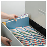 Reinforced Top Tab Colored File Folders, 1-3-cut Tabs, Legal Size, Blue, 100-box
