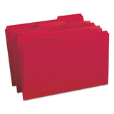 Colored File Folders, 1-3-cut Tabs, Legal Size, Red, 100-box
