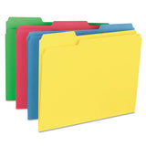 Colored File Folders, 1-3-cut Tabs, Legal Size, Yellow, 100-box