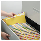 Colored File Folders, 1-3-cut Tabs, Legal Size, Yellow, 100-box