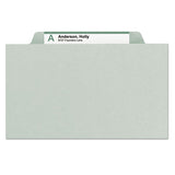 Expanding Recycled Heavy Pressboard Folders, 1-3-cut Tabs, 2" Expansion, Legal Size, Gray-green, 25-box