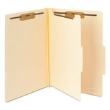 Manila Four- And Six-section Top Tab Classification Folders, 1 Divider, Legal Size, Manila, 10-box