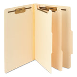 Manila Four- And Six-section Top Tab Classification Folders, 2 Dividers, Legal Size, Manila, 10-box