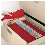 Six-section Pressboard Top Tab Classification Folders With Safeshield Fasteners, 2 Dividers, Legal Size, Bright Red, 10-box