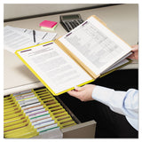 Six-section Pressboard Top Tab Classification Folders With Safeshield Fasteners, 2 Dividers, Legal Size, Yellow, 10-box