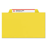 6-section Pressboard Top Tab Pocket-style Classification Folders With Safeshield Fasteners, 2 Dividers, Legal, Yellow, 10-bx