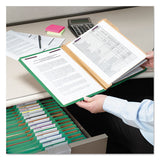 Eight-section Pressboard Top Tab Classification Folders With Safeshield Fasteners, 3 Dividers, Legal Size, Green, 10-box