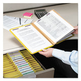 Eight-section Pressboard Top Tab Classification Folders With Safeshield Fasteners, 3 Dividers, Legal Size, Yellow, 10-box