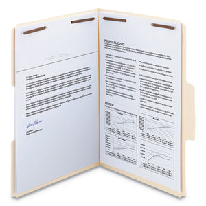 Supertab Reinforced Guide Height 2-fastener Folders, 1-3-cut Tabs, Legal Size, 14 Pt. Manila, 50-box