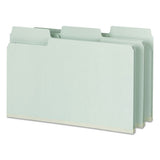 Supertab Pressboard 2-fastener Folders With Two Safeshield Coated Fasteners, 1-3-cut Tabs, Legal Size, Gray-green, 25-box