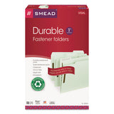 100% Recycled Pressboard Fastener Folders, Legal Size, Gray-green, 25-box