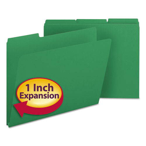 Expanding Recycled Heavy Pressboard Folders, 1-3-cut Tabs, 1