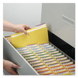 Expanding Recycled Heavy Pressboard Folders, 1-3-cut Tabs, 1" Expansion, Letter Size, Yellow, 25-box