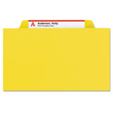 Expanding Recycled Heavy Pressboard Folders, 1-3-cut Tabs, 1" Expansion, Letter Size, Yellow, 25-box