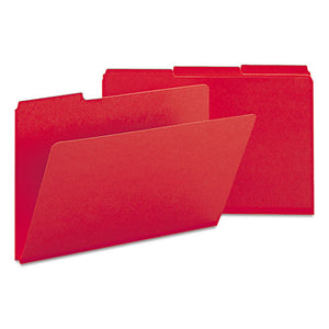 Expanding Recycled Heavy Pressboard Folders, 1-3-cut Tabs, 1" Expansion, Legal Size, Bright Red, 25-box