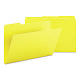 Expanding Recycled Heavy Pressboard Folders, 1-3-cut Tabs, 1" Expansion, Legal Size, Yellow, 25-box