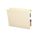 Heavyweight Manila End Tab Folders, 9.5" Front, 1-ply Straight Tab, Letter Size, 100-box