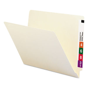 Heavyweight Manila End Tab Folders, 9.5" Front, 1-ply Straight Tab, Letter Size, 100-box