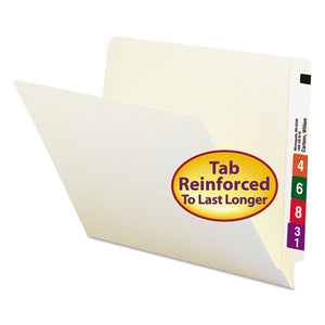 Heavyweight Manila End Tab Folders, 9" Front, Straight Tab, Letter Size, 100-box