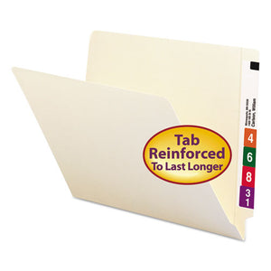 Heavyweight Manila End Tab Folders, 9.5" Front, Straight Tab, Letter Size, 100-box