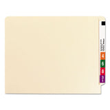 Heavyweight Manila End Tab Folders, 9.5" Front, Straight Tab, Letter Size, 100-box