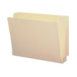 End Tab Folders With Antimicrobial Product Protection, Straight Tab, Letter Size, Manila, 100-box