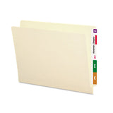 100% Recycled Manila End Tab Folders, Straight Tab, Letter Size, 100-box