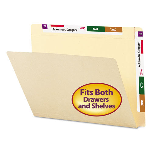 Heavyweight Manila End Tab Conversion File Folders, Straight Tab, Letter Size, 100-box