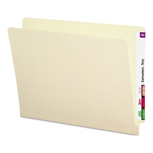 Shelf-master Heavyweight Manila End Tab Folders, Straight Tab, Letter Size, 50-box