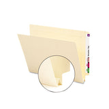 Heavyweight Manila End Tab Expansion Folders, Straight Tab, Letter Size, 50-box