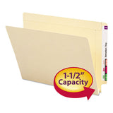 Heavyweight Manila End Tab Expansion Folders, Straight Tab, Letter Size, 50-box