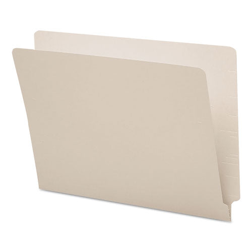 Reinforced End Tab Colored Folders, Straight Tab, Letter Size, Gray, 100-box