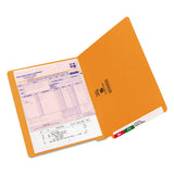 Reinforced End Tab Colored Folders, Straight Tab, Letter Size, Orange, 100-box