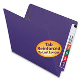 Heavyweight Colored End Tab Folders With Two Fasteners, Straight Tab, Letter Size, Red, 50-box