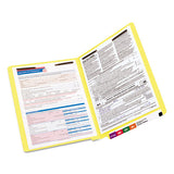 Heavyweight Colored End Tab Folders With Two Fasteners, Straight Tab, Letter Size, Yellow, 50-box