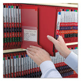 End Tab Pressboard Classification Folders With Safeshield Fasteners, 2 Dividers, Letter Size, Bright Red, 10-box