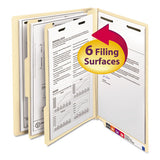 Manila End Tab Classification Folders, 2 Dividers, Letter Size, Manila, 10-box