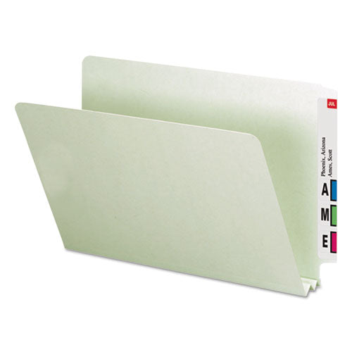 Extra-heavy Recycled Pressboard End Tab Folders, Straight Tab, 2