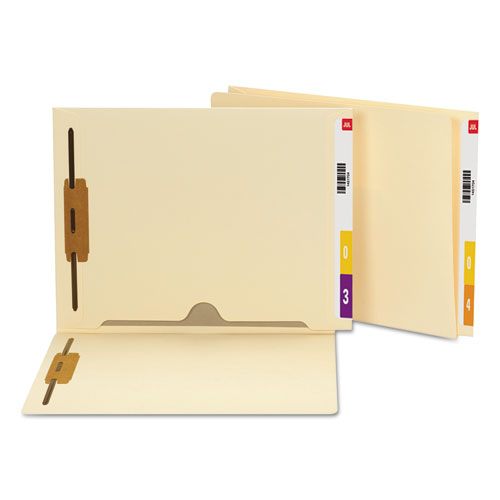 Heavyweight Manila End Tab Pocket Folders With Two Fasteners, Straight Tab, Letter Size, 50-box