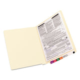 Manila End Tab 1-fastener Folders With Reinforced Tabs, 0.75" Expansion, Straight Tab, Letter Size, 11 Pt. Manila, 50-box