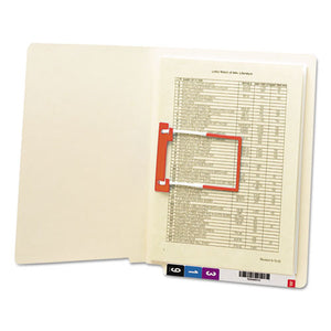 Heavyweight Manila Reinforced End Tab Folders With U-clip, Straight Tab, Letter Size, 50-box